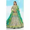 Silk Embroidery Stone Work Wedding Wear Plus Size Lehenga Choli in Grey -1550066146616