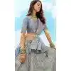 Grey Color Silk Embroidery Stone Work Wedding Wear Plus Size Lehenga Choli -1550066146618