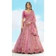 Pink Color Silk Embroidery Stone Work Wedding Wear Lehenga Choli -1550066146622
