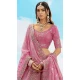 Pink Color Silk Embroidery Stone Work Wedding Wear Lehenga Choli -1550066146622