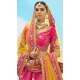 Adorable Pink Color Silk Embroidery Stone Work Wedding Wear Lehenga Choli -1550066146624