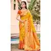 Yellow Silk Weaving Work Traditional Wear Plus Size Saree - 11741202857