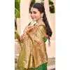 Rama Green Silk Weaving Work Traditional Wear Plus Size Saree - 11741202858