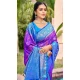 Violet Silk Weaving Work Traditional Wear Saree - 11741202860