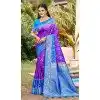 Violet Silk Weaving Work Traditional Wear Plus Size Saree - 11741202860