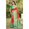 Peach Silk Weaving Work Traditional Wear Plus Size Saree - 11741202861
