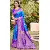 Sky Blue Silk Weaving Work Traditional Wear Plus Size Saree - 11741202862