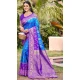 Sky Blue Silk Weaving Work Traditional Wear Saree - 11741202862