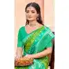 Green Silk Weaving Work Traditional Wear Plus Size Saree - 11741202863