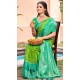 Green Silk Weaving Work Traditional Wear Saree - 11741202863