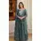 Dark Rama Green Star Georgette Embroidered Party Wear Gown With Dupatta - 11750202925