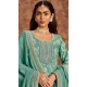 Dola Silk Sequins Work Pakistani Style Salwar Kameez In Mint Green - 116612202394