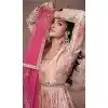 Pink Georgette Floral Print Work Party Wear Plus Size Anarkali Suit - 11701202612
