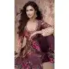 Wine Georgette Floral Print Work Party Wear Plus Size Anarkali Suit - 11701202614
