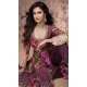 Wine Georgette Floral Print Work Party Wear Anarkali Suit - 11701202614