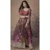 Wine Georgette Floral Print Work Party Wear Plus Size Anarkali Suit - 11701202614