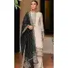 Cream Georgette Embroidery Work Party Wear Plus Size Palazzo Salwar Suit - 11702202616