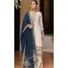 Cream Georgette Embroidery Work Party Wear Designer Plus Size Palazzo Salwar Suit - 11702202618