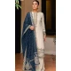 Cream Georgette Embroidery Work Party Wear Designer Palazzo Salwar Suit - 11702202618