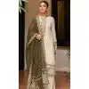 Cream Fox Georgette Embroidery Work Party Wear Plus Size Palazzo Salwar Suit - 11702202619