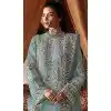 Georgette Embroidered Pakistani Plus Size Salwar Kameez In Sky Blue - 11708202639