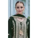 Green Chinon Embroidery Work Pakistani Style Palazzo Salwar Suit - 11712202672