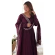 Wine Roman Silk Chanderi Plain Pakistani Anarkali Suit - 11718202702
