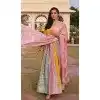 Multi Color Rangoli Silk Embroidery Work Party Wear Plus Size Anarkali Suit - 11729202782