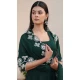 Green Georgette Embroidery Work Party Wear Anarkali Suit - 11729202783