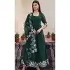 Green Georgette Embroidery Work Party Wear Plus Size Anarkali Suit - 11729202783