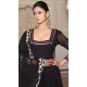 Black Georgette Lace Work Party Wear Anarkali Suit - 11729202786