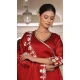 Rangoli Silk Embroidery Work Party Wear Anarkali Suit In Red - 11729202790