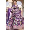 Chinon Silk Embroidery Work Party Wear Plus Size Anarkali Suit In Multi Color - 11729202792
