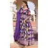 Chinon Silk Embroidery Work Party Wear Plus Size Anarkali Suit In Multi Color - 11729202792