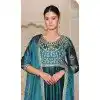 Rama Rangoli Silk Embroidery Work Party Wear Plus Size Anarkali Suit - 11729202793
