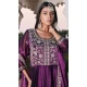 Rangoli Silk Embroidery Work Party Wear Anarkali Suit In Wine - 11729202795