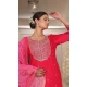 Rani Pink Rangoli Silk Embroidery Work Party Wear Anarkali Suit - 11729202796