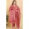 Maroon Lichi Viscose Printed Casual Wear Salwar Suit - 11663202396