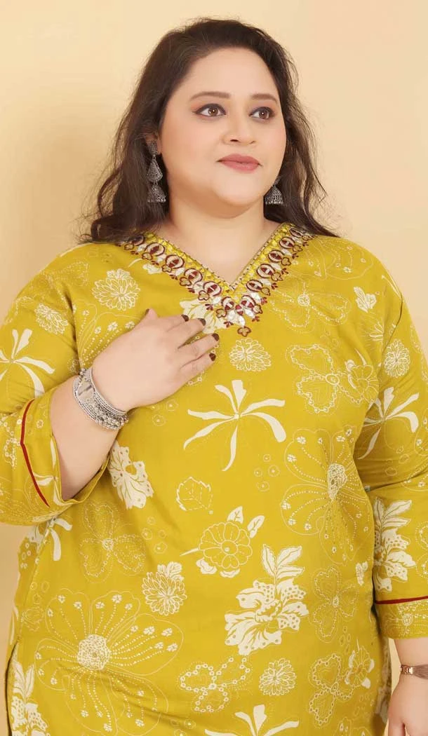 Lemon Yellow Rayon Printed Casual Wear Salwar Suit - 11663202397