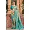 Banarasi Silk Weaving Work Traditional Wear Plus Size Saree In Sky Blue - 11721202747