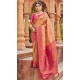 Banarasi Silk Weaving Work Traditional Wear Saree In Peach - 11721202748