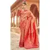 Banarasi Silk Weaving Work Traditional Wear Plus Size Saree In Red - 11721202750
