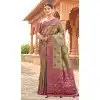 Banarasi Silk Weaving Work Traditional Wear Plus Size Saree In Dark Green - 11721202751