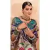 Purple Paithani Silk Printed Work Party Wear Plus Size Saree - 11779203140