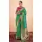 Green Paithani Silk Print Work Party Wear Saree - 11779203142