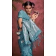 Pure Satin Weaving Work Party Wear Saree In Rama Blue - 11782203165