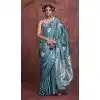 Pure Satin Weaving Work Party Wear Plus Size Saree In Rama Blue - 11782203165