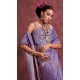 Pure Satin Weaving Work Party Wear Saree In Lavender - 11782203166