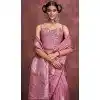 Pure Satin Weaving Work Party Wear Plus Size Saree In Pink - 11782203167