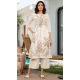 Cotton Floral Print Party Wear Readymade Kurta With Bottom In Cream - 11767203022